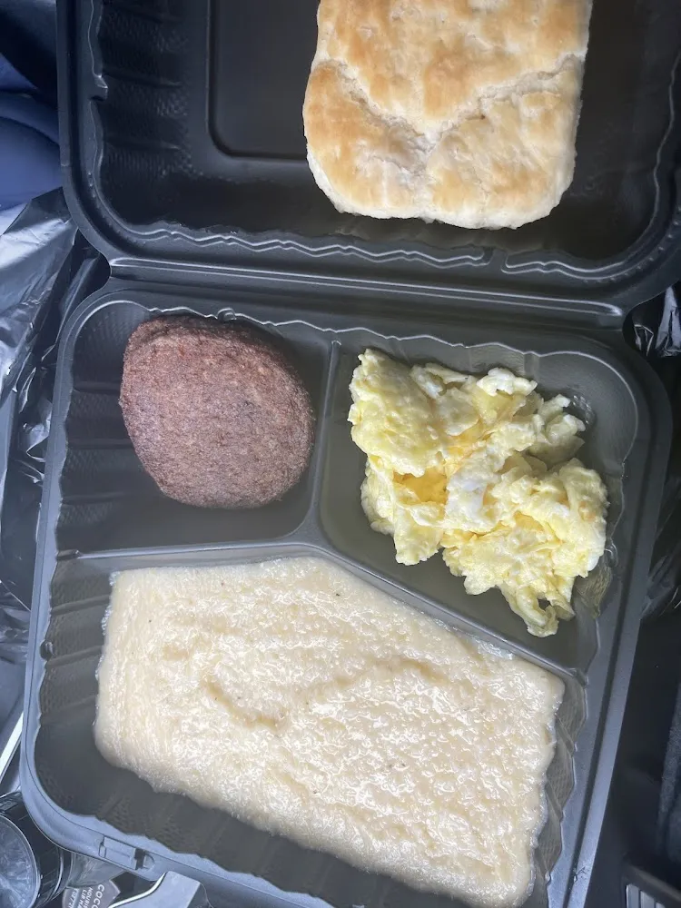 Sausage Patty Eggs Grits